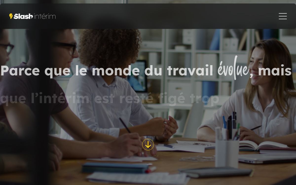 Aperçu du site Slash Intérim